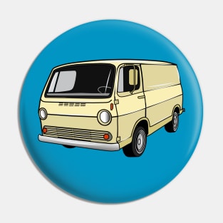 Classic van cartoon illustration Pin