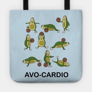 AVOCARDIO Avocado Cardio Funny Vegan Workout Gift Tote