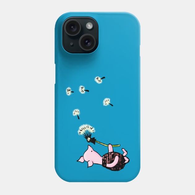 Vintage Piglet with Dandelions Phone Case by Boyanton Designs