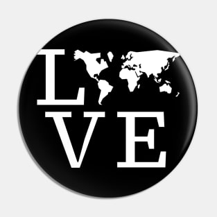 Love, Earth Graphic, Environment, Earth Days, Recycling, Save Our Planet Pin