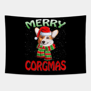 Merry Corgmas Ugly Corgi Christmas Xmas Pajamas T-Shirt Tapestry