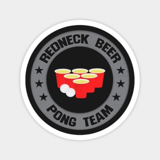 Redneck Beer Pong Team Logo Magnet