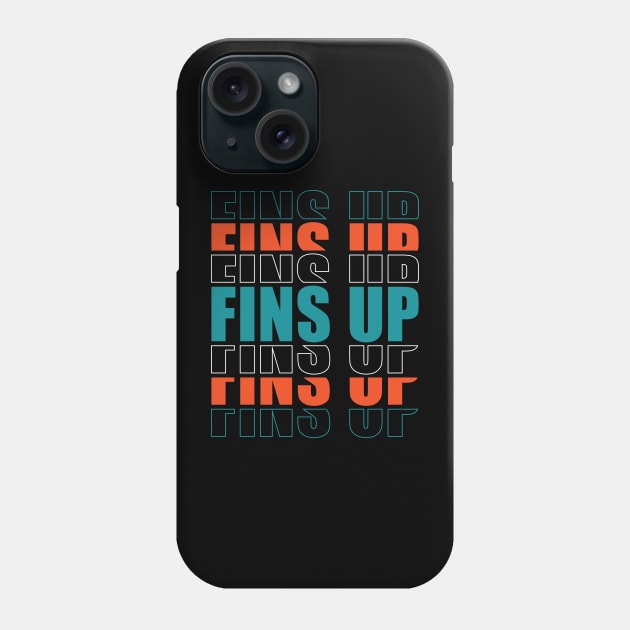 Miami Dolphins, FINS UP Phone Case by vectrus