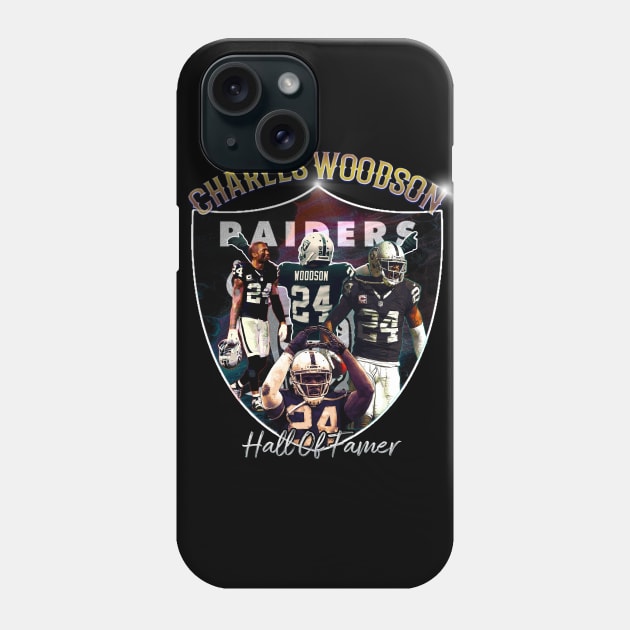 Charles Woodson Vintage t-Shirt Phone Case by Spotlight Football Talk