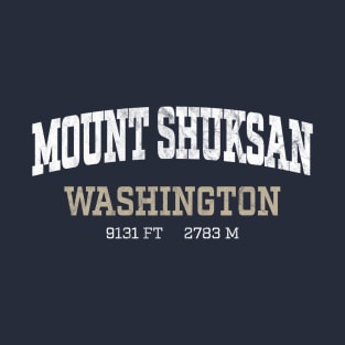 Mount Shuksan Washington Cascades White Vintage Arch T-Shirt