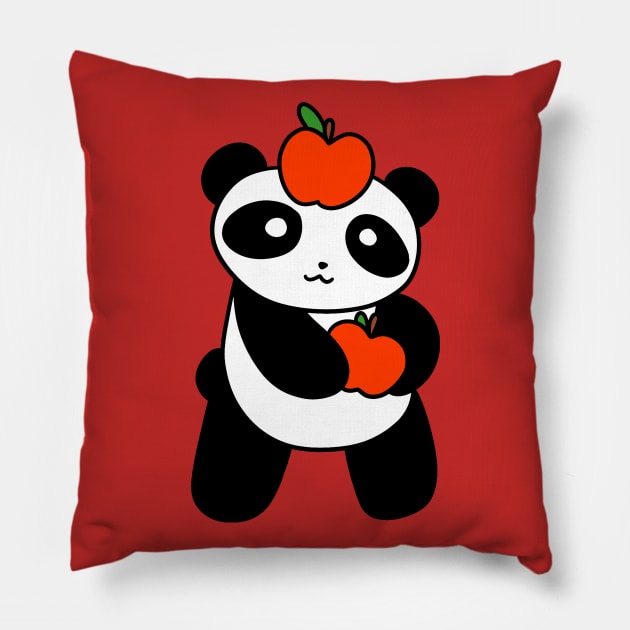 Apple Panda Pillow by saradaboru