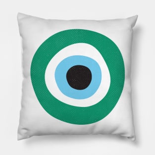 Evil Eye Emerald Green Pillow