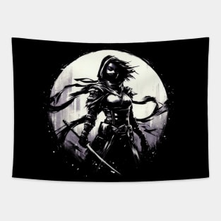 Ninja Assassin Girl Tapestry