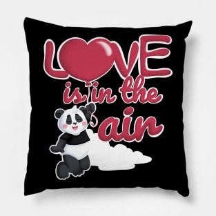 Cute Valentine Panda - Love is in the Air Pillow