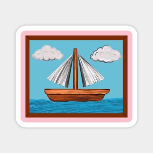 Simpsons Sailboat Painting (Scene from Moby Dick) Magnet