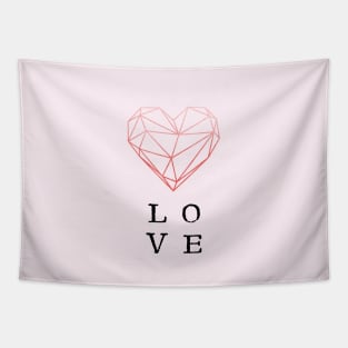 Love with heart Tapestry