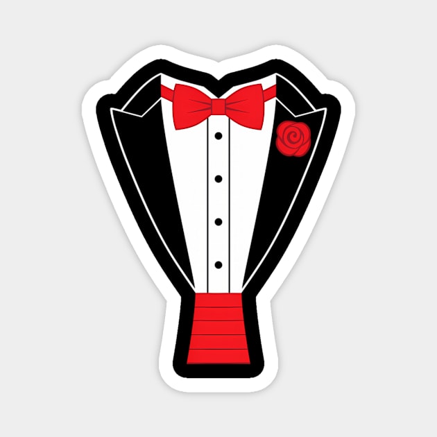 Tuxedo Red Bow Tie Magnet by klei-nhanss