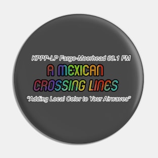 A Mexican Crossing Lines Logo Pin