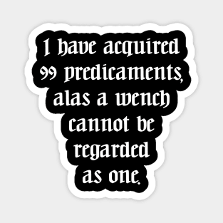 Ye Olde Lyrics - 99 Problems Magnet