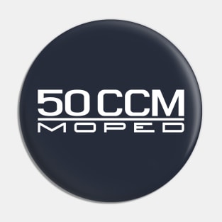 50cc moped emblem (white) Pin