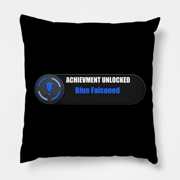 Blue falconed Pillow by 752 Designs
