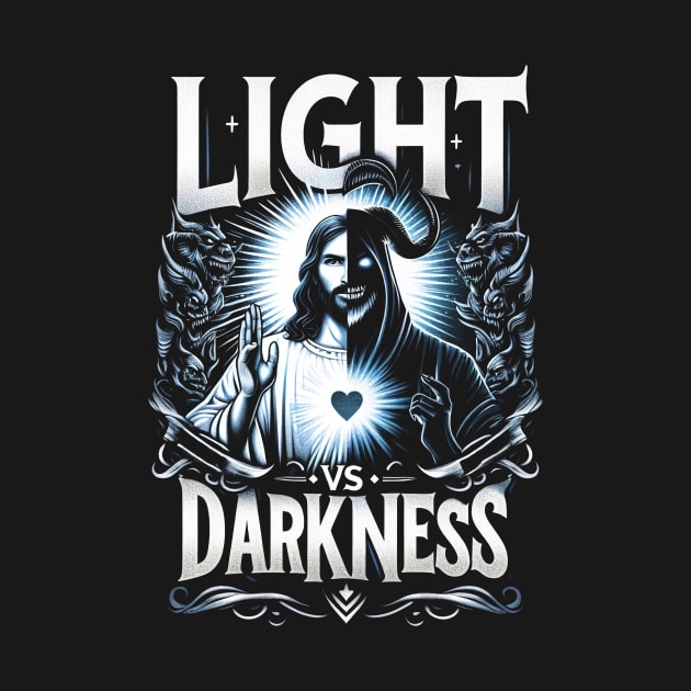 Light vs Darkness, Good and Evil. Jesus Christian by ArtbyJester