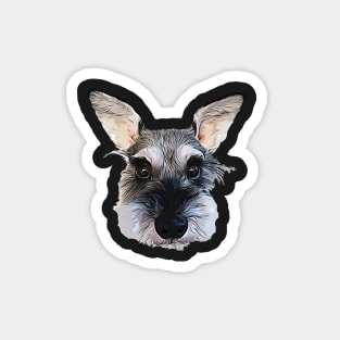 Schnauzer - Mini Schnauzer Salt and Pepper Puppy Dog Magnet