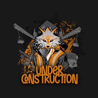 Wolf characters architecture and civil cartoon style T-Shirt