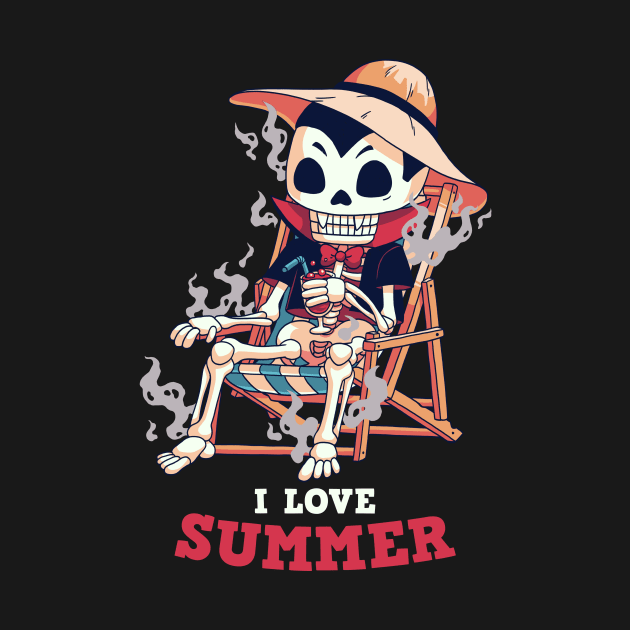 Dracula loves summer // Vampire, holidays, sunbathing by Geekydog