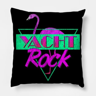 Yacht Rock Party Boat Drinking graphic 80s Faded Pillow