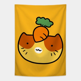 Carrot Tabby Cat Face Tapestry