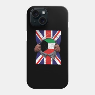 Kuwait Flag Great Britain Flag Ripped - Gift for Kuwaiti From Kuwait Phone Case