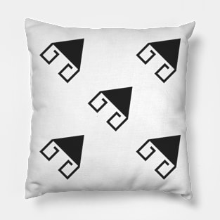 Pattern with diagonal black arrows Pillow