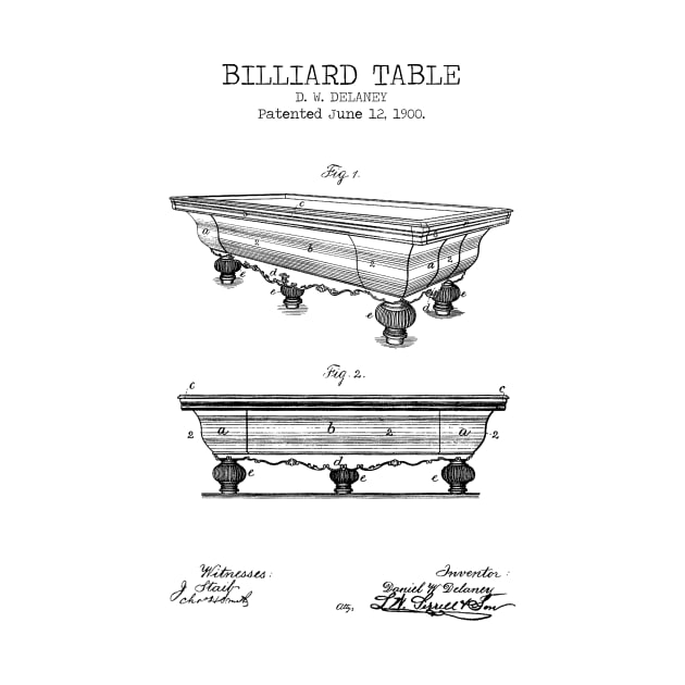 BILLIARD TABLE patent by Dennson Creative