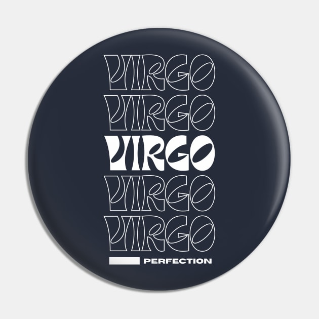 Virgo Zodiac design retro Pin by Juliet & Gin