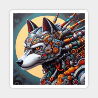 Robot Wolf Magnet