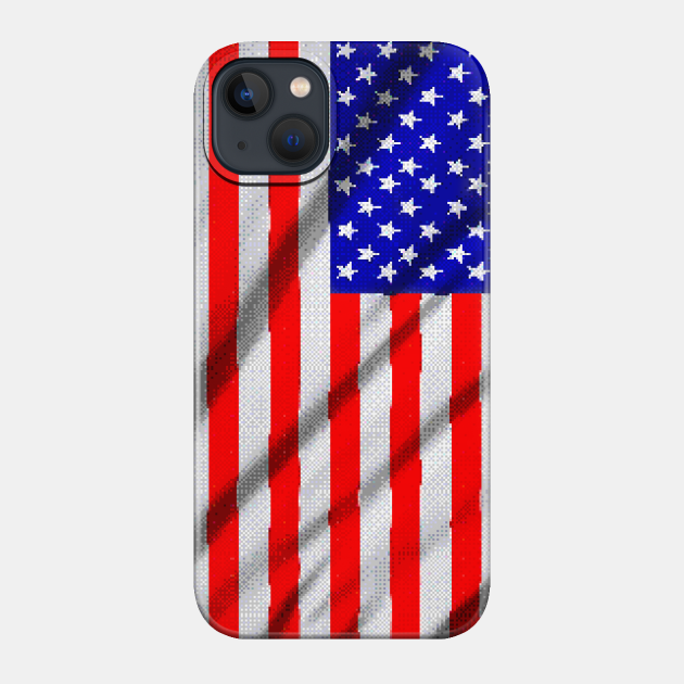 Pixel US flag - Us Flag - Phone Case