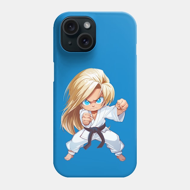 Karate Chibi Girl Phone Case by JunkyDotCom