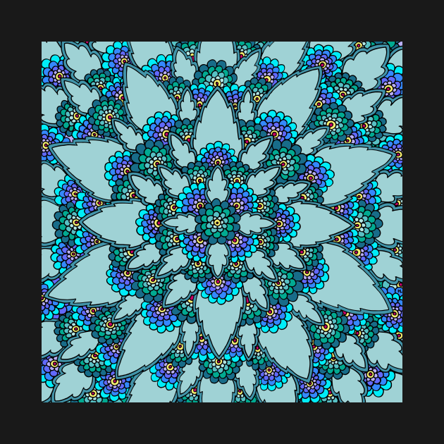 Blue Henna Bloom by HLeslie Design