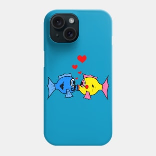 Fish in Love Kissing Phone Case