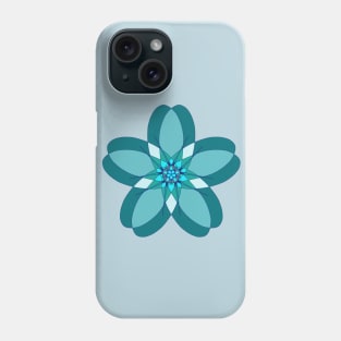 Geometric Blue Flower Phone Case