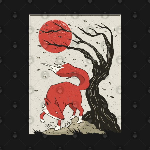 Japanese style fox by Hmus