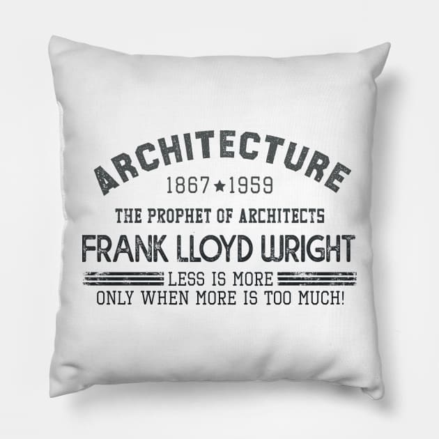 Famous Architect quotes Pillow by Pictozoic