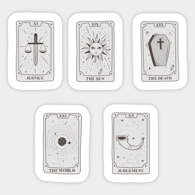 Tarot Cards Set - Tarot Cards - Sticker