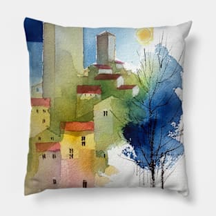 Towers by night Pillow