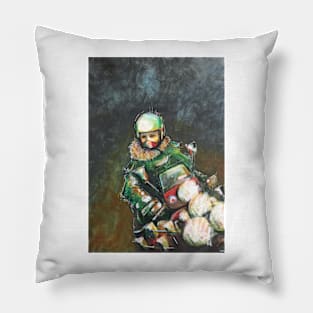 Retro Scooter, Classic Scooter, Scooterist, Scootering, Scooter Rider, Mod Art Pillow