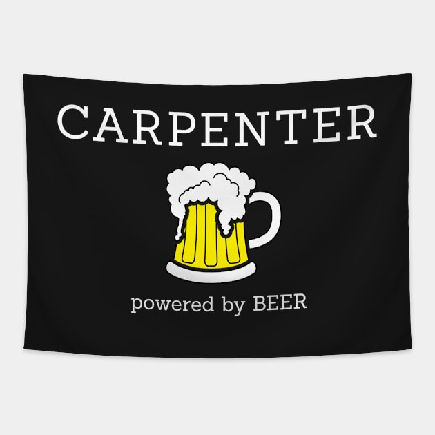 Carpenter powered by beer Tapestry by Florin Tenica