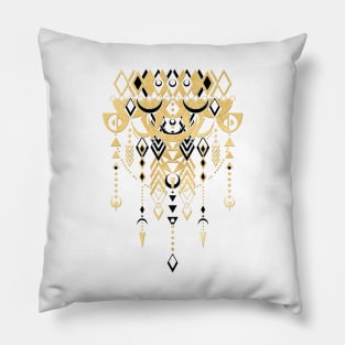 Modern Deco in Black and Cream Pillow