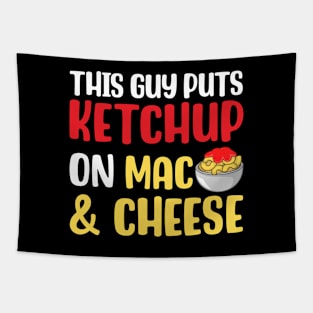 This Guy Puts Ketchup on Mac and Cheese Tapestry