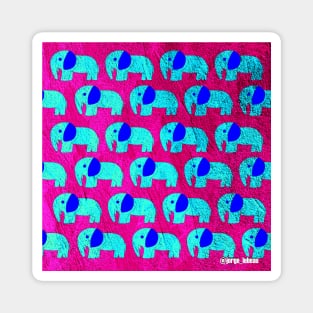 pink elephant mandala ecopop Magnet