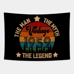 Father's Day Shirt Vintage 1959 The Men Myth Legend 61st Birthday Gift Tapestry