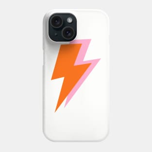 Preppy Pink and Orange Lightning Bolts Phone Case