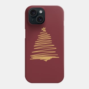 Gold Christmas Tree Phone Case