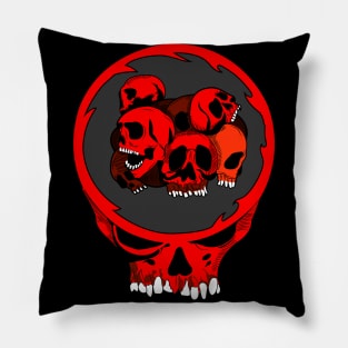 Red skulls Pillow