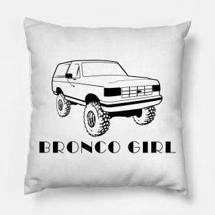 1987-1991 Bronco Girl Black Print Pillow